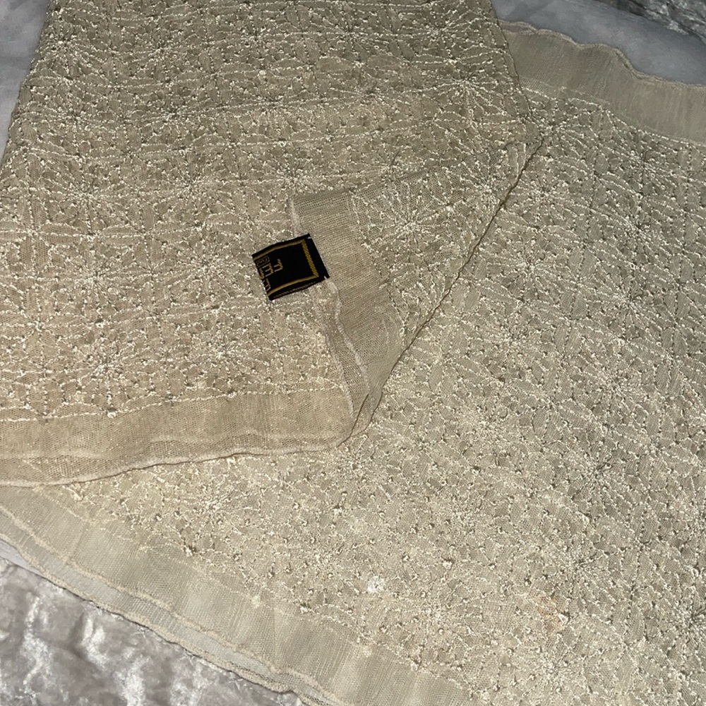 Preloved Fendi scarf lace with clear sequins great condition has tag n gold.